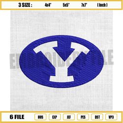 brigham young cougars ncaa logo embroidery design
