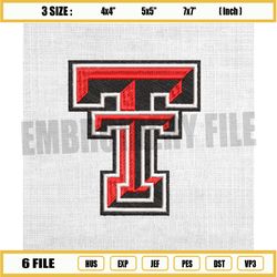 texas tech red raiders ncaa logo embroidery design