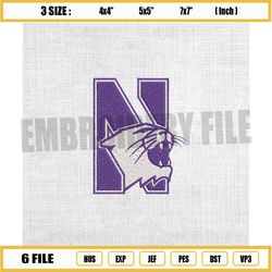 northwestern wildcats ncaa logo embroidery design