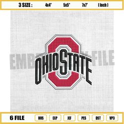 ohio state buckeyes ncaa logo embroidery design