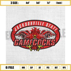jacksonville state gamecocks ncaa football logo embroidery design