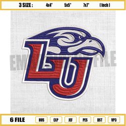 liberty flames ncaa football logo embroidery design