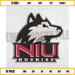 northern illinois huskies ncaa football logo embroidery design
