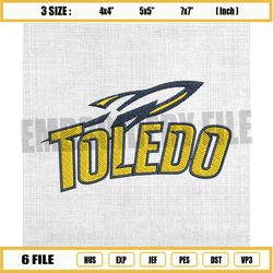 toledo rockets ncaa football logo embroidery design