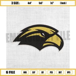 southern miss golden eagles ncaa football logo embroidery design