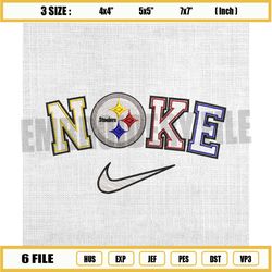 pittsburgh steelers x nike swoosh logo embroidery design