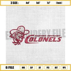 eastern kentucky colonels ncaa embroidery design