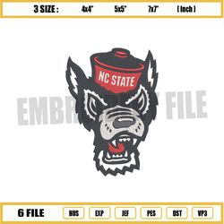 nc state wolfpack ncaa logo embroidery file