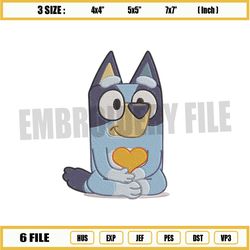 bluey cartoon embroidery design