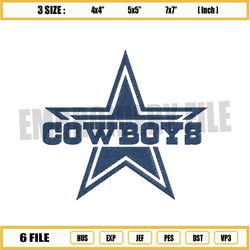 dallas cowboys embroidery files png