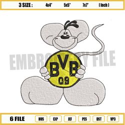 diddl mouse bvb football logo embroidery