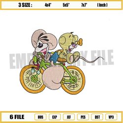 diddl mouse friends bicycle embroidery