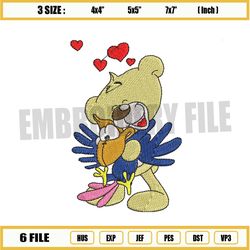 pimboli teddy bear love pif embroidery