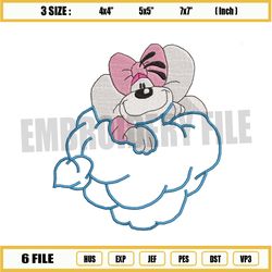 diddlina mouse cloud embroidery