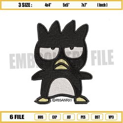 sanrio badtz maru penguin embroidery png