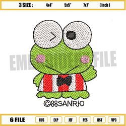 sanrio keroppi the frog embroidery png