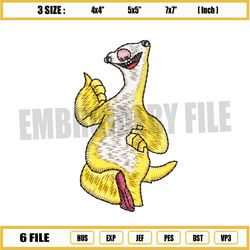 ice age sid the sloth embroidery png