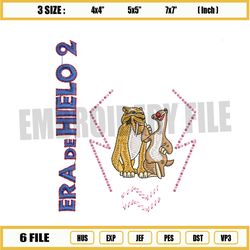 sid and diego ice age 2 embroidery png