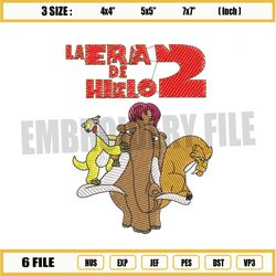 ice age 2 friends characters embroidery png