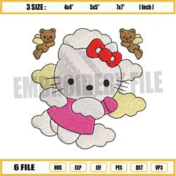 little angel hello kitty embroidery png