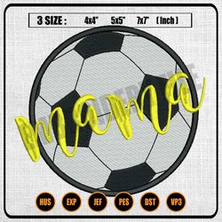 mama sport soccer ball embroidery