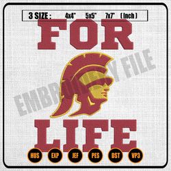 usc trojans football mascot for life embroidery, ncaa logo embroidery designs, machine embroidery designs