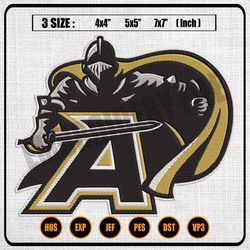 army black knights university football embroidery, ncaa logo embroidery designs, machine embroidery designs