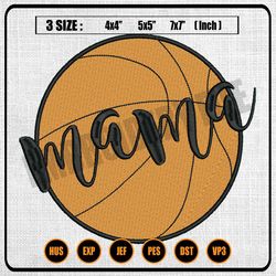 mama sport basketball ball embroidery