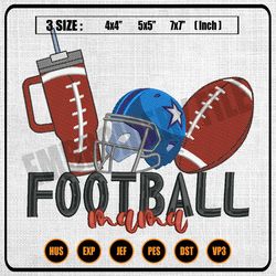 football mama sport helmet embroidery