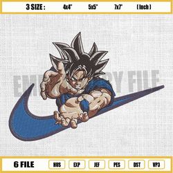 songoku nike embroidery design