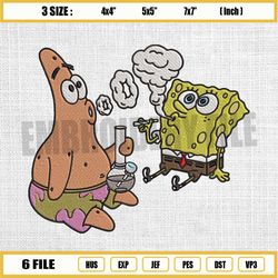 spongebob smoke embroidery desig