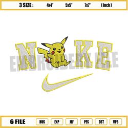 nike pikachu embroidery design, pokemon embroidery, nike design, embroidery shirtsydneywasden