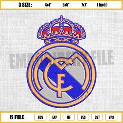 real madrid 3d puff embroidery logo for cap