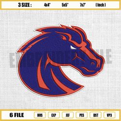 boise state broncos mascot embroidery designs