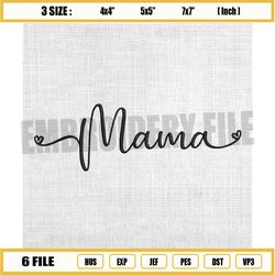 mama machine embroidery design, love mom embroidery, happy mother day embroidery