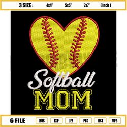softball mom embroidery design, sport mother day embroidery, baseball mama embroidery