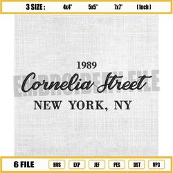 cornelia street embroidery design, new york city embroidery, 1989 music tour embroidery