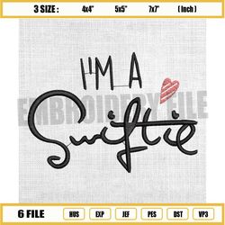 i am a swiftie embroidery design, taylor swift fan embroidery, midnights album embroidery