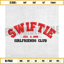 swiftie embroidery design, girlfriends club embroidery, 1989 album embroidery