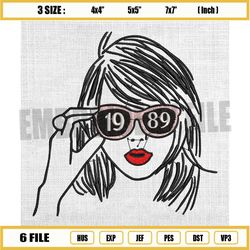 taylor swift 1989 album embroidery design, swiftie fan embroidery, the eras tour embroidery