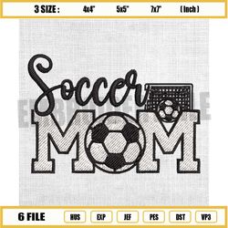 soccer mom embroidery design, sport mom embroidery, mother day embroidery