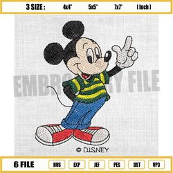disney characters mickey mouse embroidery design, mickey mouse embroidery, cartoon embroidery
