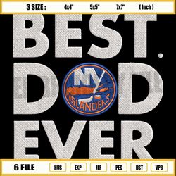 best new york islanders dad ever embroidery, nhl embroidery, embroidery design machine, national hockey league