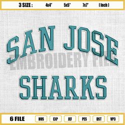 san jose sharks hockey design embroidery, nhl embroidery, embroidery design machine, national hockey league