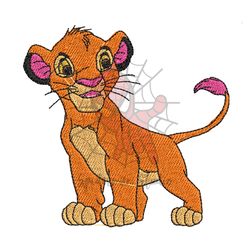 disney little lion king simba embroidery