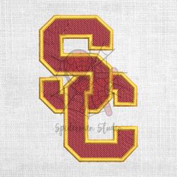 southern california troujans ncaa football logo embroidery design
