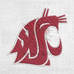 washington state cougars ncaa football logo embroidery design