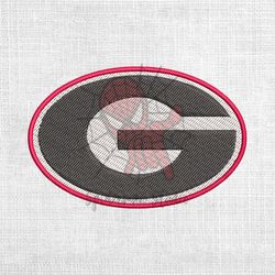 georgia bulldogs ncaa football logo embroidery design