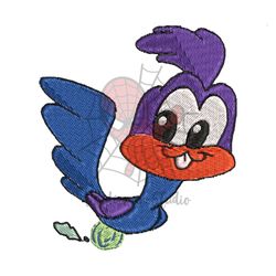 baby road runner embroidery png