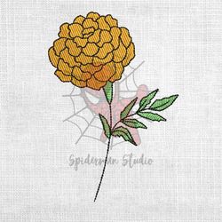 marigold flower mother day floral embroidery